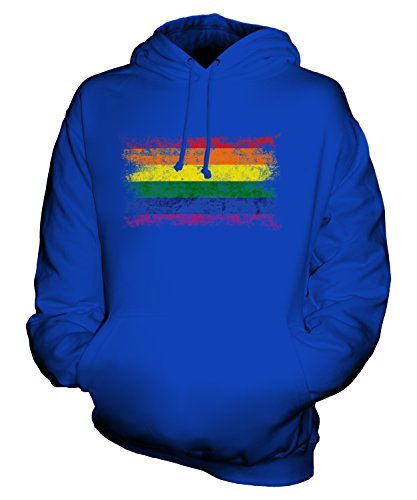 Candymix Gay Pride Weinlese Flagge Unisex Herren Damen Kapuzenpullover, Größe Medium, Farbe Königsblau von Candymix