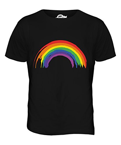 Candymix Gemalten Regenbogen Herren T Shirt, Größe 5X-Large, Farbe Schwarz von Candymix