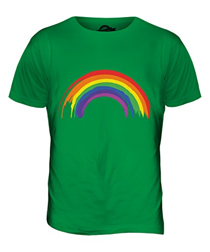 Candymix Gemalten Regenbogen Herren T Shirt, Größe Large, Farbe Grün von Candymix