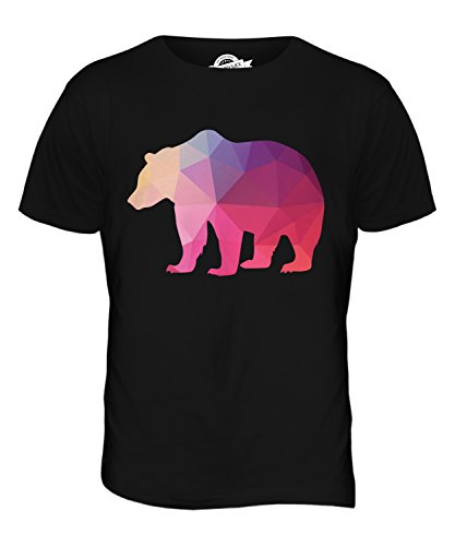 Candymix Geometrischen Bären Herren T Shirt, Größe 2X-Large, Farbe Schwarz von Candymix