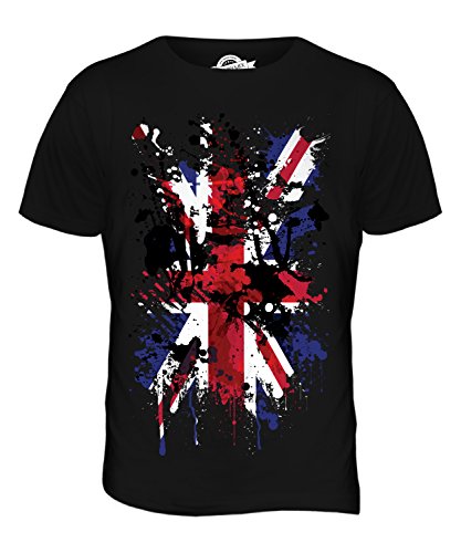 Candymix Großbritannien Abstrakt Flagge Herren T Shirt, Größe 2X-Large, Farbe Schwarz von Candymix