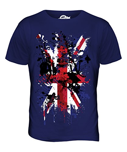 Candymix Großbritannien Abstrakt Flagge Herren T Shirt, Größe X-Large, Farbe Navy Blau von Candymix