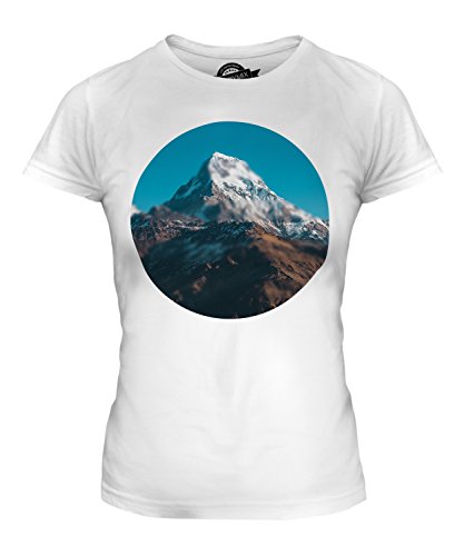 Candymix Himalaya Berg Damen T Shirt, Größe X-Small, Farbe Weiß von Candymix