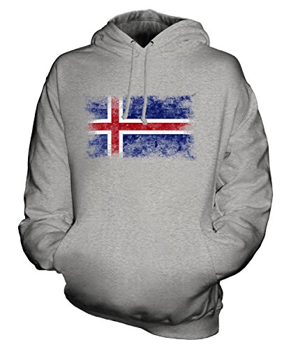 Candymix Island Weinlese Flagge Unisex Herren Damen Kapuzenpullover, Größe 3X-Large, Farbe Grau Meliert von Candymix