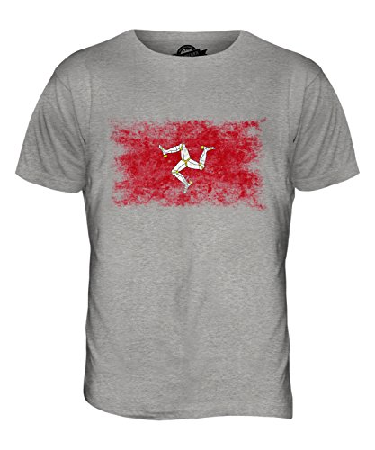 Candymix Isle of Man Weinlese Flagge Herren T Shirt, Größe Large, Farbe Grau Meliert Candymix Isle of Man Weinlese Flagge Herren T Shirt, Größe Large, Farbe Grau Meliert von Candymix