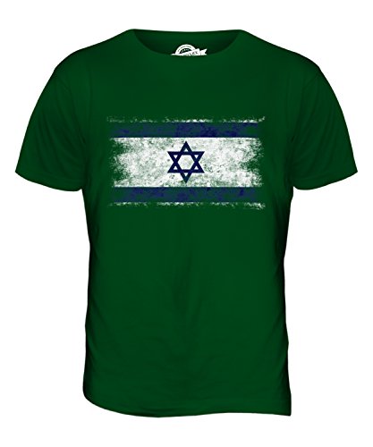 Candymix Israel Weinlese Flagge Herren T Shirt, Größe 2X-Large, Farbe Flaschengrün von Candymix