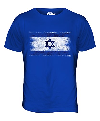 Candymix Israel Weinlese Flagge Herren T Shirt, Größe Large, Farbe Königsblau von Candymix