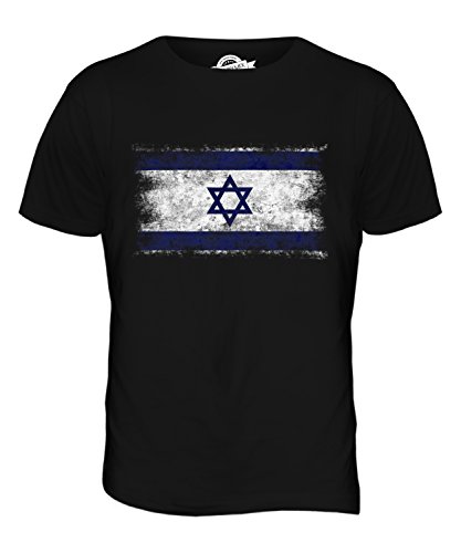 Candymix Israel Weinlese Flagge Herren T Shirt, Größe Medium, Farbe Schwarz von Candymix