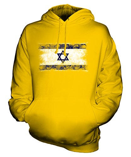 Candymix Israel Weinlese Flagge Unisex Herren Damen Kapuzenpullover, Größe Medium, Farbe Dunkelgelb von Candymix