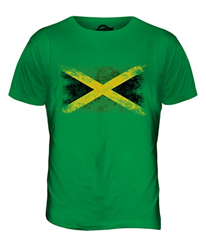 Candymix Jamaika Weinlese Flagge Herren T Shirt, Größe Medium, Farbe Grün von Candymix