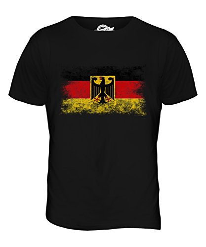 Candymix Land Deutschland Weinlese Flagge Herren T Shirt, Größe X-Large, Farbe Schwarz von Candymix