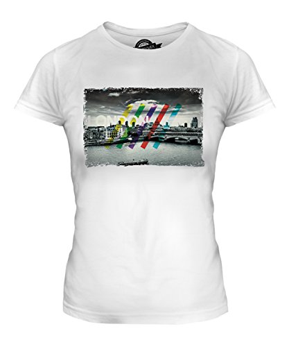 Candymix London Skyline Damen T Shirt, Größe Small, Farbe Weiß von Candymix