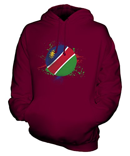 Candymix Namibia Fußball Unisex Herren Damen Kapuzenpullover, Größe Large, Farbe Burgunderrot von Candymix