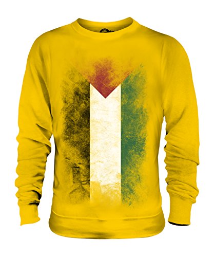 Candymix Palestine Verblichen Flagge Unisex Herren Damen Sweatshirt, Größe X-Large, Farbe Dunkelgelb von Candymix