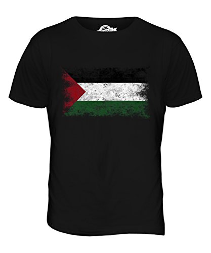 Candymix Palestine Weinlese Flagge Herren T Shirt, Größe Large, Farbe Schwarz von Candymix