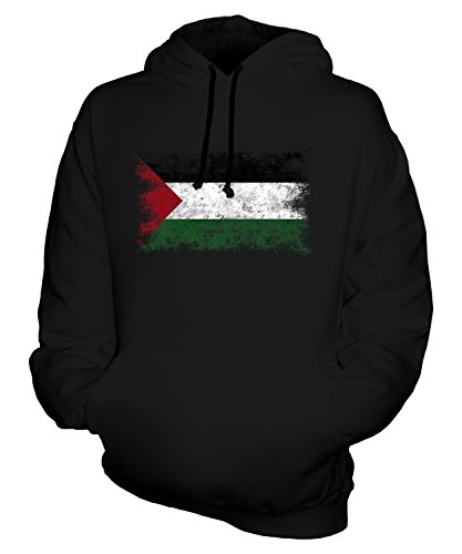 Candymix Palestine Weinlese Flagge Unisex Herren Damen Kapuzenpullover, Größe 2X-Large, Farbe Schwarz von Candymix
