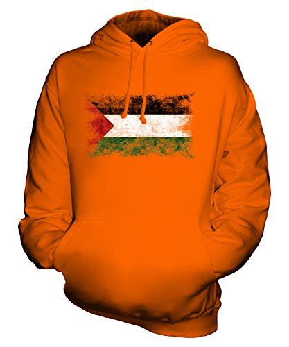 Candymix Palestine Weinlese Flagge Unisex Herren Damen Kapuzenpullover, Größe Large, Farbe Orange von Candymix