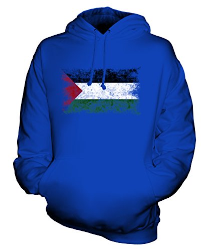 Candymix Palestine Weinlese Flagge Unisex Herren Damen Kapuzenpullover, Größe Medium, Farbe Königsblau von Candymix