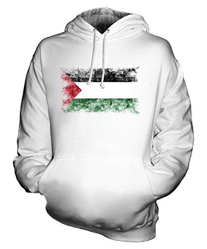 Candymix Palestine Weinlese Flagge Unisex Herren Damen Kapuzenpullover, Größe Medium, Farbe Weiß von Candymix