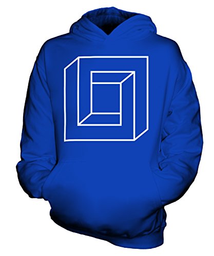 Candymix Quadrat Unmögliche Unisex Kinder Jungen/Mädchen Kapuzenpullover, Größe 12-13 Jahre, Farbe Königsblau von Candymix