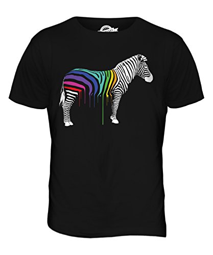 Candymix Regenbogen Gemalt Zebra Herren T Shirt, Größe 2X-Large, Farbe Schwarz Candymix Regenbogen Gemalt Zebra Herren T Shirt, Größe 2X-Large, Farbe Schwarz von Candymix