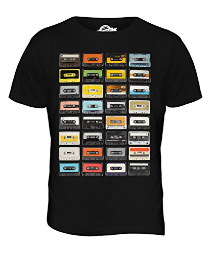 Candymix Retro Kassetten Herren T Shirt, Größe 2X-Large, Farbe Schwarz von Candymix