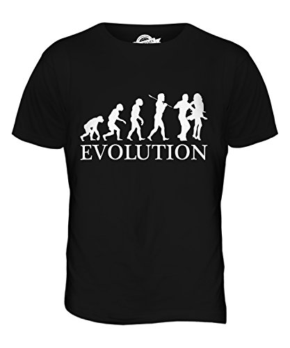 Candymix Salsa Tanzen Evolution des Menschen Herren T Shirt, Größe Medium, Farbe Schwarz von Candymix