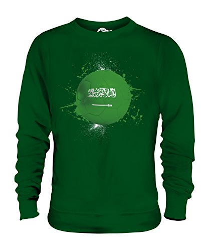 Candymix Saudi-Arabien Fußball Unisex Herren Damen Sweatshirt, Größe X-Large, Farbe Flaschengrün von Candymix