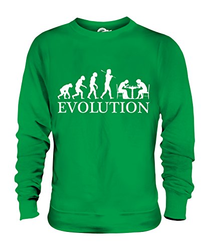 Candymix Schach Evolution des Menschen Unisex Herren Damen Sweatshirt, Größe Large, Farbe Grün von Candymix