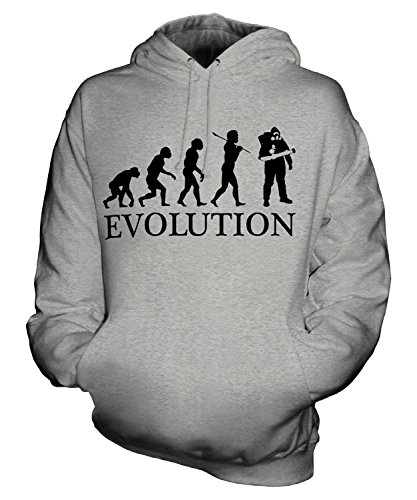 Candymix Schädlingsbekämpfung Evolution des Menschen Unisex Herren Damen Kapuzenpullover, Größe X-Large, Farbe Grau Meliert von Candymix