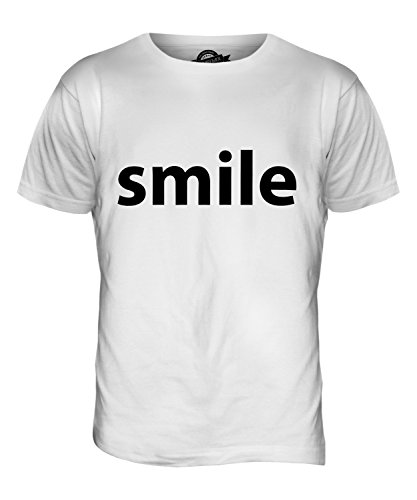 Candymix Smile Lächeln Herren T Shirt, Größe Small, Farbe Weiß von Candymix