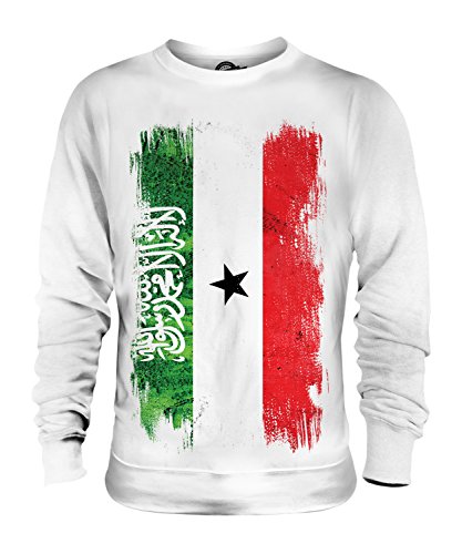 Candymix Somaliland Grunge Flagge Unisex Herren Damen Sweatshirt, Größe Small, Farbe Weiß von Candymix