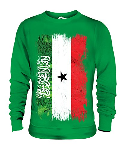 Candymix Somaliland Grunge Flagge Unisex Herren Damen Sweatshirt, Größe X-Large, Farbe Grün von Candymix