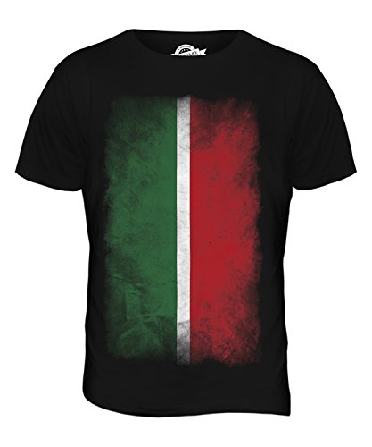 Candymix Tatarstan Verblichen Flagge Herren T Shirt, Größe 2X-Large, Farbe Schwarz von Candymix