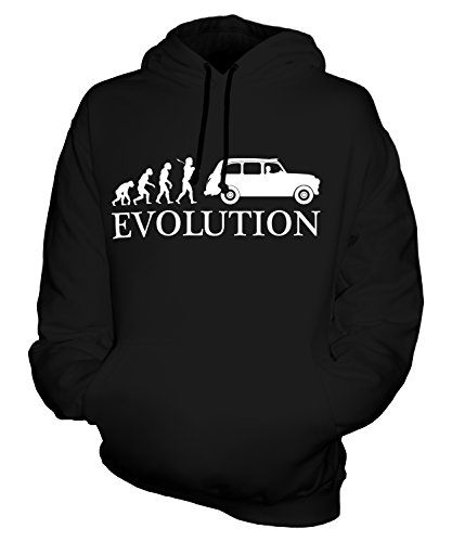 Candymix Taxi Londoner Black Cab Evolution des Menschen Unisex Herren Damen Kapuzenpullover, Größe 3X-Large, Farbe Schwarz von Candymix
