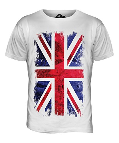 Herren T-Shirt Union Jack Grunge Flagge Top von Candymix