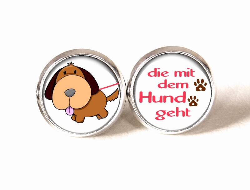 Ohrstecker Die Mit Dem Hund Geht von CandyweissDE