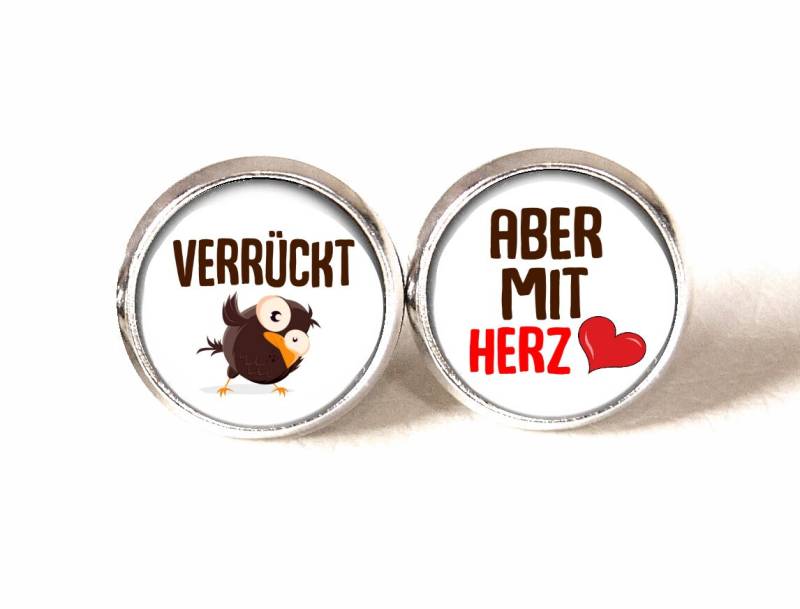 Ohrstecker Verrückt Aber Mit Herz von CandyweissDE