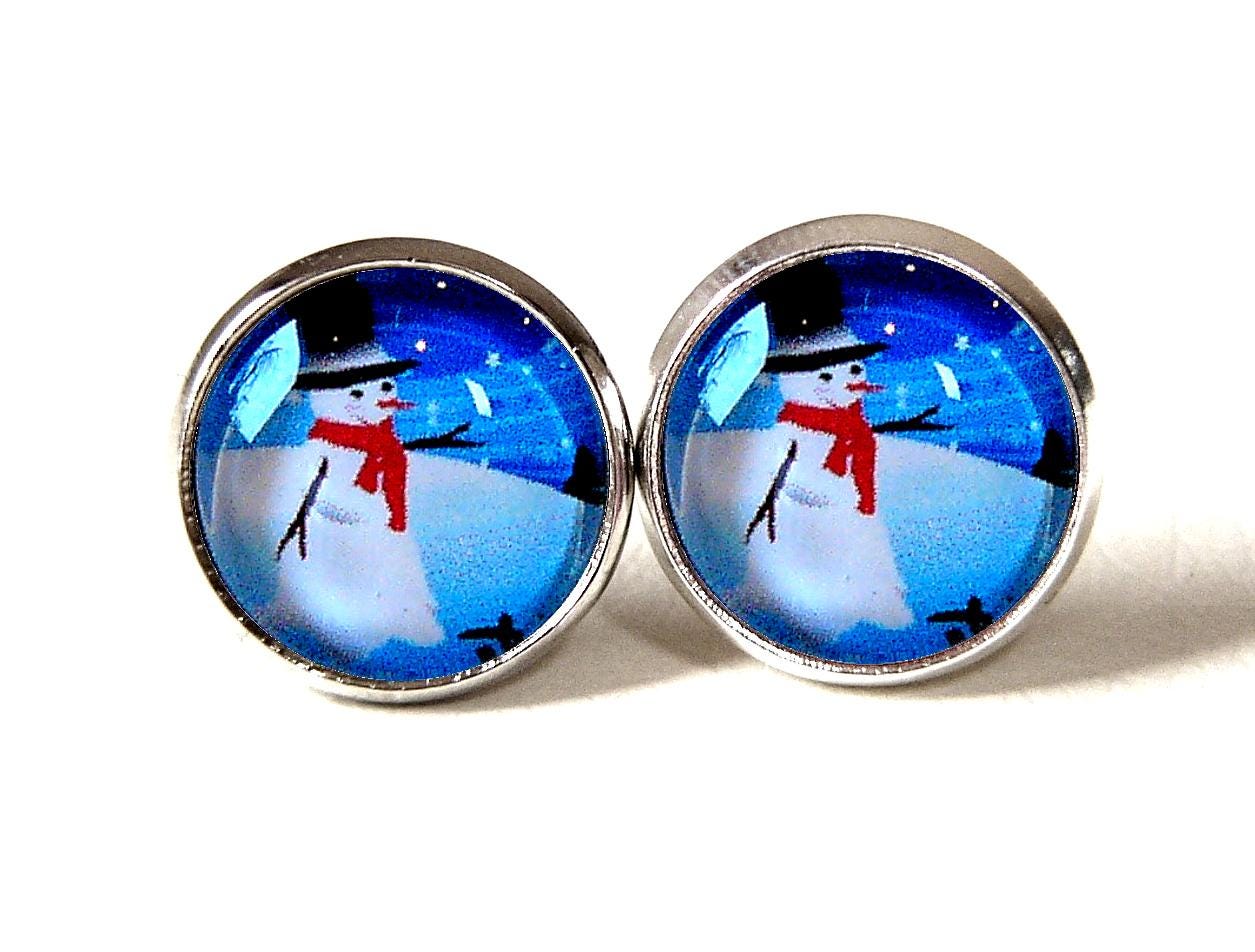 Ohrstecker Winterwonderland Schneemann von CandyweissDE