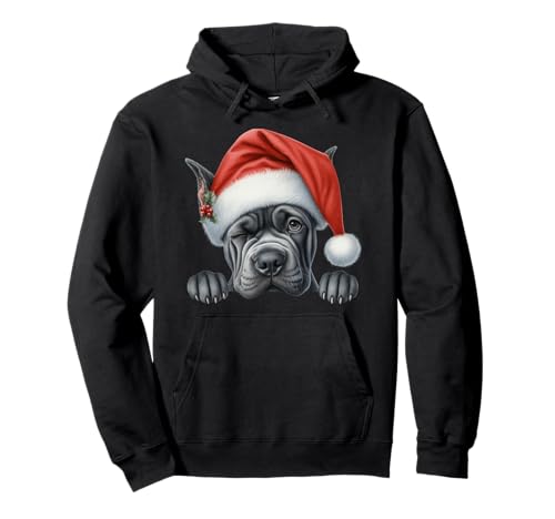 Cane Corso Hund Weihnachten Weihnachtsmannmütze Hund Mama Papa Pullover Hoodie Cane Corso Hund Weihnachten Weihnachtsmannmütze Hund Mama Papa Pullover Hoodie von Cane Corso Dog Tees NYC
