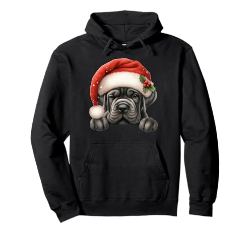 Cane Corso Hund Weihnachten Weihnachtsmannmütze Hund Mama Papa Pullover Hoodie Cane Corso Hund Weihnachten Weihnachtsmannmütze Hund Mama Papa Pullover Hoodie von Cane Corso Dog Tees NYC