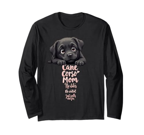 Lustiger Cane Corso Mom Dog Cane Corso Mama Humor Zitat Langarmshirt von Cane Corso Fun Designs