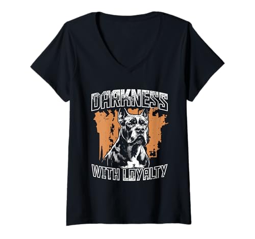 Damen Cane Corso Hund T-Shirt mit V-Ausschnitt Damen Cane Corso Hund T-Shirt mit V-Ausschnitt von Cane Corso Hund