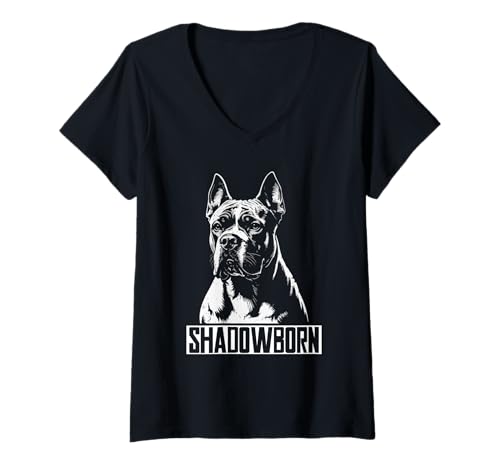 Damen Cane Corso Hund T-Shirt mit V-Ausschnitt Damen Cane Corso Hund T-Shirt mit V-Ausschnitt von Cane Corso Hund