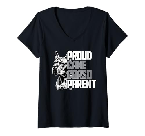 Damen Proud Cane Corso Parent T-Shirt mit V-Ausschnitt Damen Proud Cane Corso Parent T-Shirt mit V-Ausschnitt von Cane Corso Hund