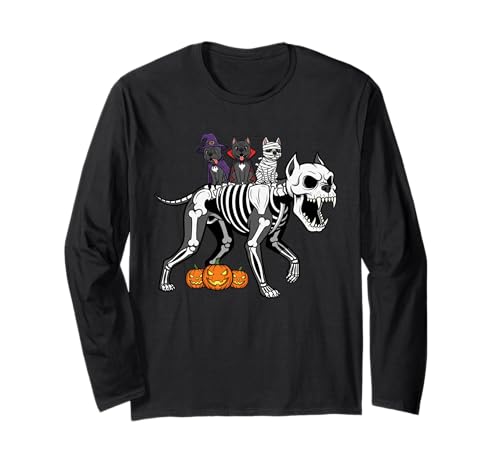 Cane Corso Skelett Mama Hexe Halloween Kinder Herren Damen Langarmshirt von Cane Corso Lovers Cute Halloween Outfits Boy Girl