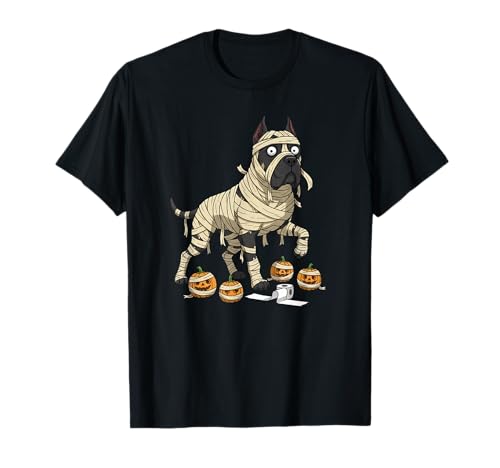 Lustiger Cane Corso Mummy Kürbis Halloween Kinder Herren Damen T-Shirt von Cane Corso Lovers Cute Halloween Outfits Boy Girl