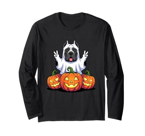 Cane Corso Hund Geist Kürbis Boo Halloween Kinder Herren Damen Langarmshirt Cane Corso Hund Geist Kürbis Boo Halloween Kinder Herren Damen Langarmshirt von Cane Corso Lovers Halloween Ghost Pumpkin Outfits