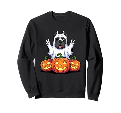 Cane Corso Hund Geist Kürbis Boo Halloween Kinder Herren Damen Sweatshirt von Cane Corso Lovers Halloween Ghost Pumpkin Outfits