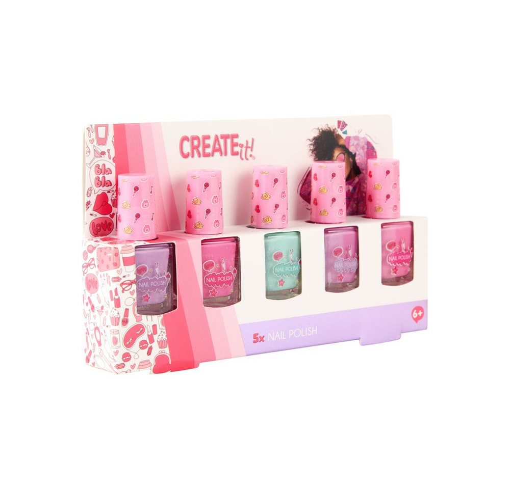 Canenco Kosmetik-Set CREATE it! - Nagellack 5er Set - Pastellfarben, 5-tlg. von Canenco